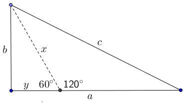 Pythagorean Theorem through Angles 60 and 120