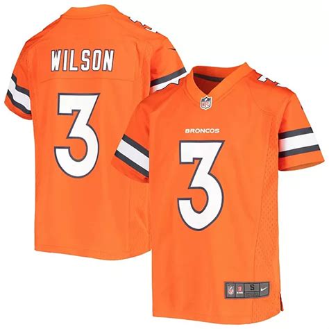 Youth Nike Russell Wilson Orange Denver Broncos Game Jersey