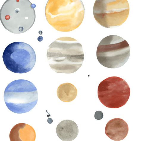 Watercolor Solar System/Planets · Creative Fabrica