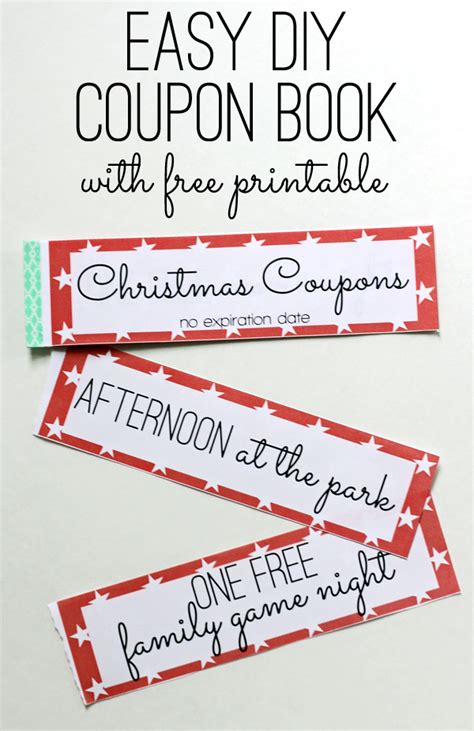 Free Printable: Kids Christmas Coupon Books