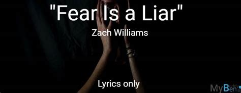 Fear Is A Liar - Zach Williams - Lyrics Only | ChordsMadeEasy