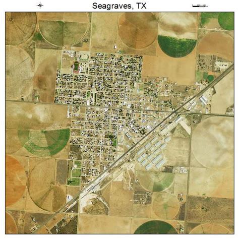 Aerial Photography Map of Seagraves, TX Texas