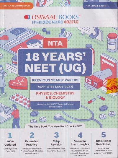 NTA 18 YEARs NEET (UG) PREVIOUS YEARS PAPERS YEAR-WISE (2006-2023) (Physics, Chemistry, Biology ...