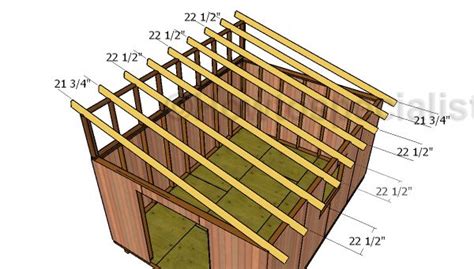 12x16 Lean to Shed Roof Plans | HowToSpecialist - How to Build, Step by ...