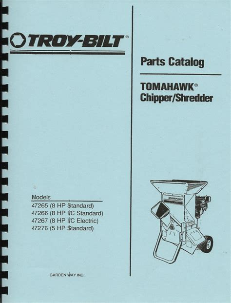 TROY BILT CHIPPER/SHREDDER MANUAL