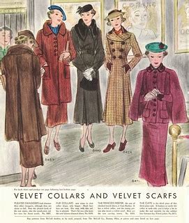 1930s fall winter coats | Fashion illustration of coats from… | Flickr