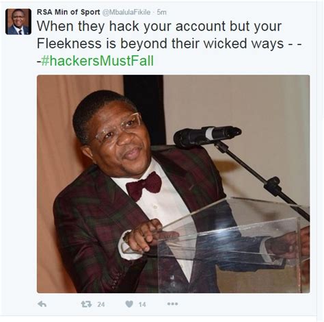 Minister Fikile Mbalula launch #hackersMustFall after his Twitter Hacked