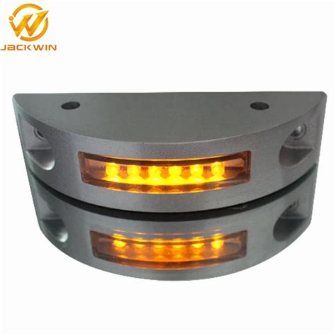 Yellow Flashing or Steady Aluminum LED Solar Driveway Marker Light ...