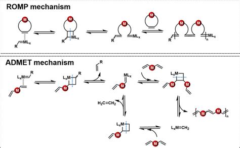 Polymerization mechanism for ROMP and ADMET polymerization. | Download Scientific Diagram