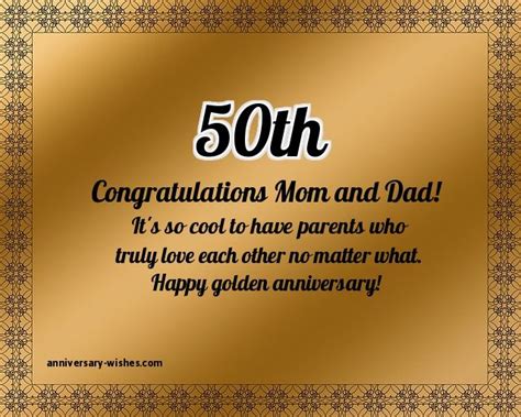 50th Anniversary Wishes - Happy 50th Anniversary Quotes & Images