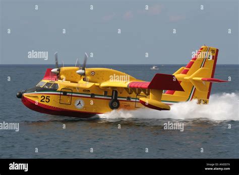 An Italian Bombardier 415 (Canadair CL-415) waterbomber seaplane Stock ...