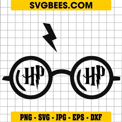 Harry Potter Glasses and Scar SVG - SVGbees