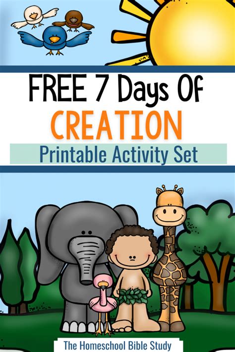 FREE Printable - 7 Days Of Creation Activity - The Homeschool Bible Study