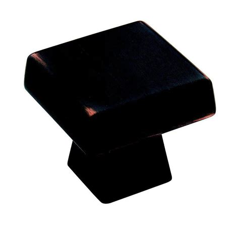 Amerock Blackrock 1-1/2 in. Oil Rubbed Bronze Square Cabinet Knob-BP55273ORB - The Home Depot