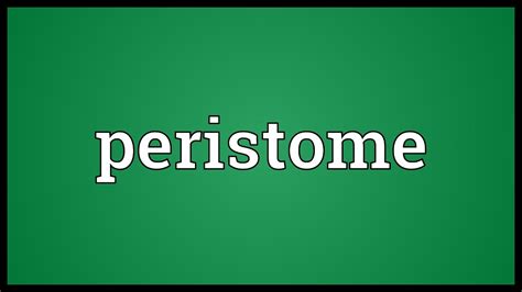 Peristome Meaning - YouTube