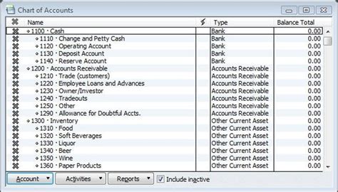 Great Quickbooks Chart Of Accounts Excel Template Download To Vcard ...