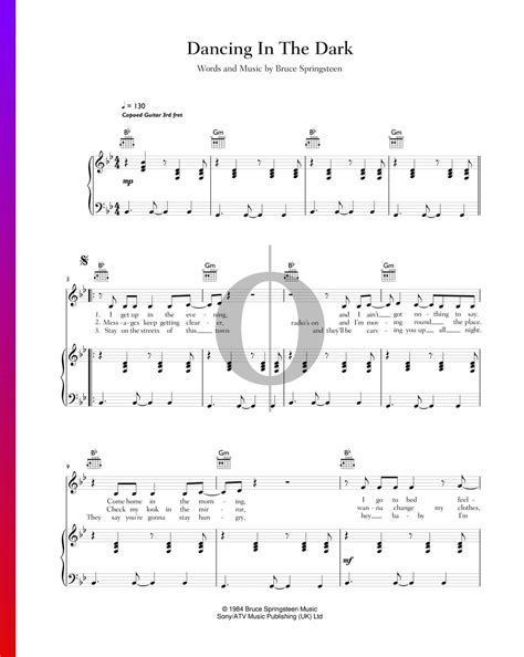 Dancing In The Dark (Bruce Springsteen) Piano Sheet Music - OKTAV