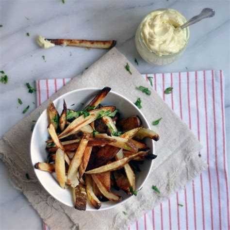 Baked Fries with Malt Vinegar Aioli: Blogging for Comments | Food, Side recipes, Food drink