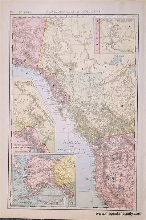 1898 Genuine Antique Map Alaska – Maps of Antiquity