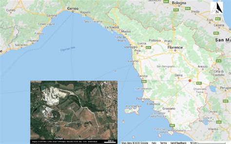 Map of the Tuscany region showing the location of Terme San Giovanni... | Download Scientific ...