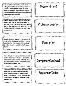 Text structure worksheets 4th grade