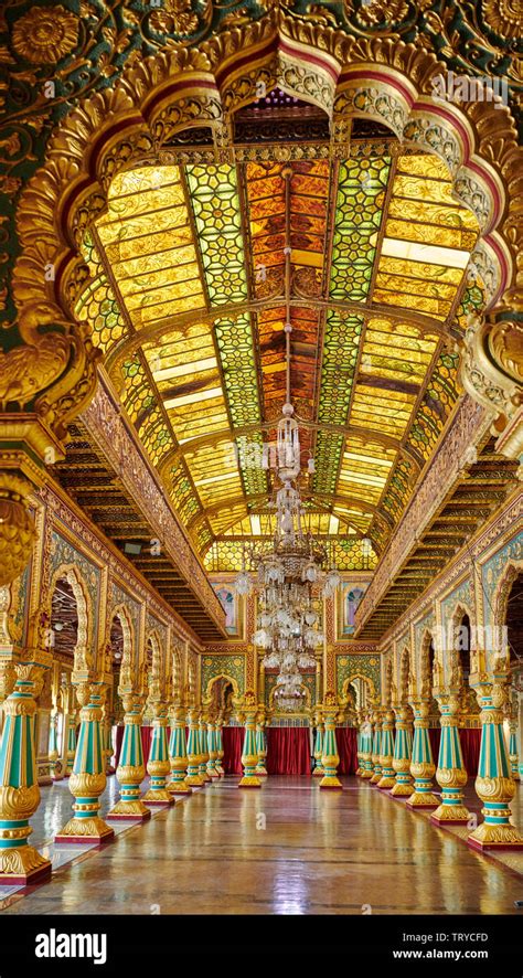 Mysore palace interior hi-res stock photography and images - Alamy