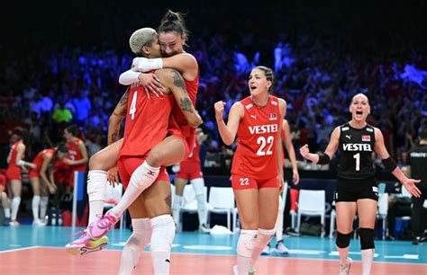 Turkey's women's volleyball team defeats Serbia to clinch first ever European title