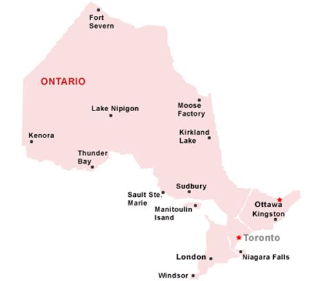 Top Cities in Ontario by Maps