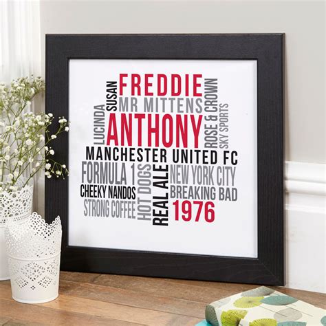 Personalised Typographic Prints & Canvases | Preview on Screen