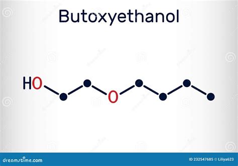 2-Butoxyethanol, Butoxyethanol Molecule. it is Primary Alcohol and ...