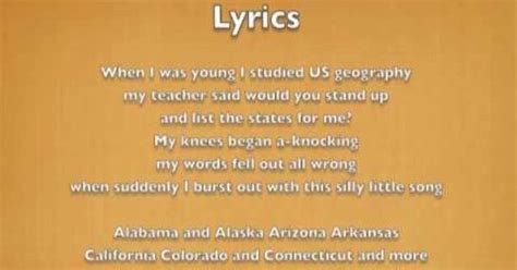 Learn The 50 States Song Lyrics