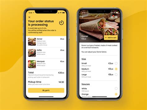 Food Ordering App - Order Summary and Product Screens by Dima Miro on ...