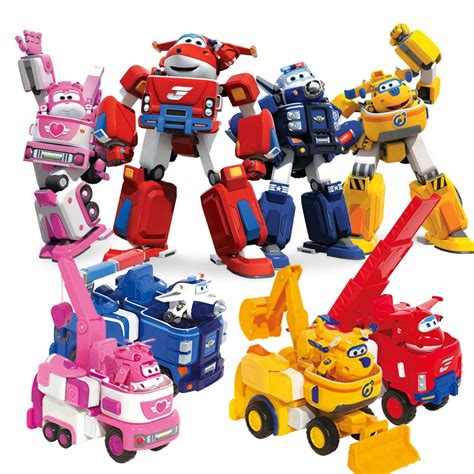 17cm*11cm Super Wings Model Toys Transformation Robot Airplane Action Figures Toys Super Wing ...