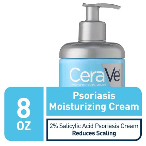 CeraVe Moisturizing Cream for Psoriasis Treatment, 8 Oz, With Salicylic ...