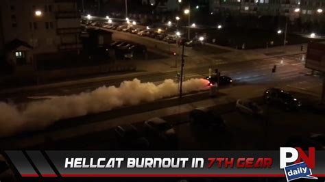 A Hellcat Driver Takes His Burnout Through 7th Gear!