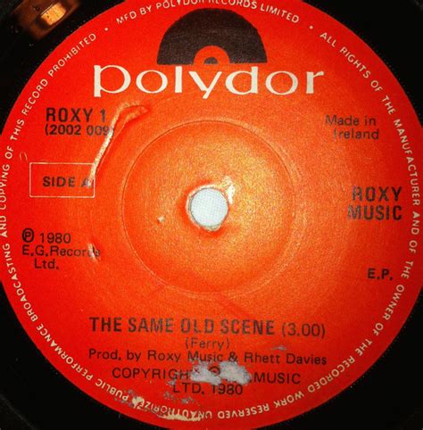 Roxy Music - The Same Old Scene (Vinyl, 7", Single, 45 RPM) | Discogs