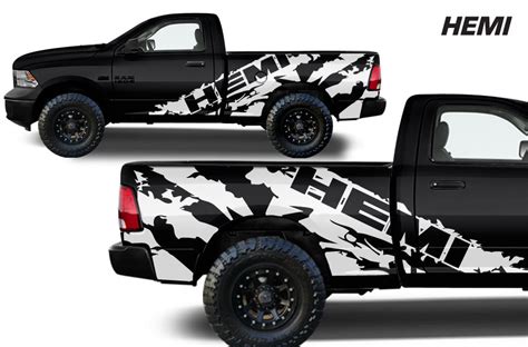 Dodge Ram 1500/2500/3500 (2009-2018) 5.7 BED Vinyl Decal Kit - HEMI – Factory Crafts