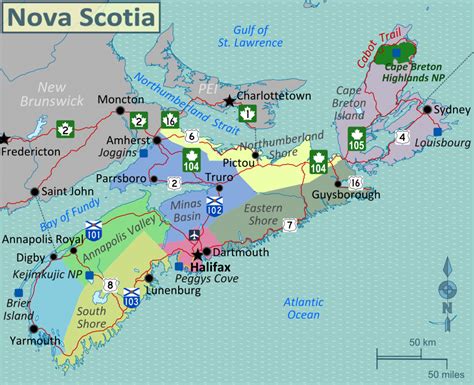 Nova Scotia Maps | Canada | Maps Of Nova Scotia (Ns) for Printable Map ...