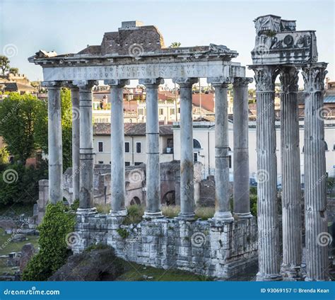 The Temple of Jupiter in the Ancient Forum of the City of Rome Italy ...