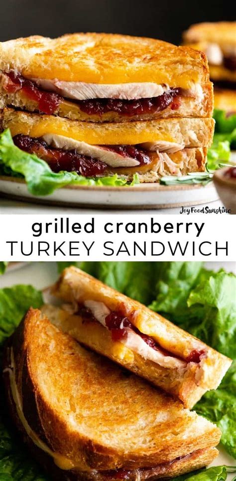 Turkey Cranberry Sandwich - JoyFoodSunshine