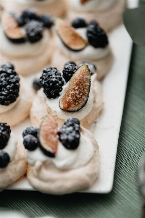 Pavlovas with Berries and Figs