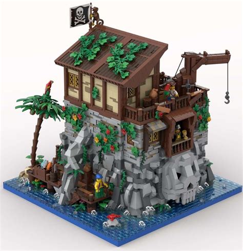 LEGO MOC Pirate Skull Island with Redbeard's house by Massenzio | Rebrickable - Build with LEGO