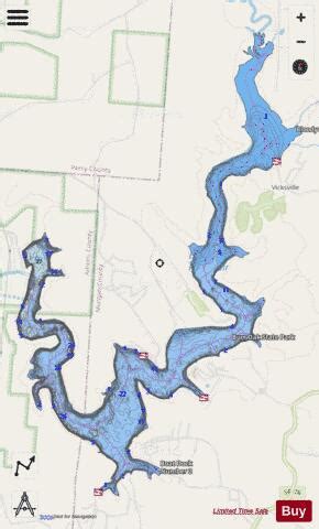 Burr Oak Fishing Map | Nautical Charts App