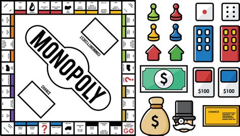 Monopoly Board Vector , Png Download - Monopoly Vector Clipart - Full ...