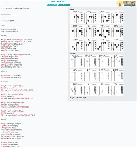 Chord: Help Yourself - tab, song lyric, sheet, guitar, ukulele | chords.vip