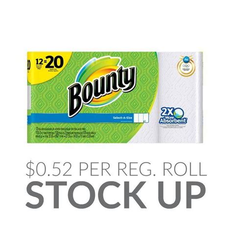 $1 Bounty Paper Towels Coupons | $0.52 per Regular Roll!