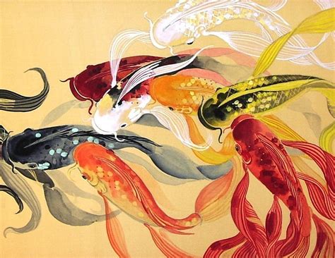 BUTTERFLY KOI PAINTING, painting, koi, butterfly, fish, HD wallpaper | Peakpx