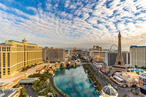 Premium Photo | Las vegas strip aerial view