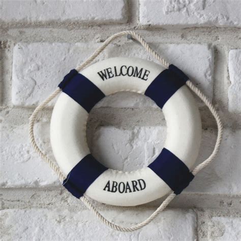 Decorative Life Ring Buoy Home Wall Door Hangings Decor / 14cm (Blue) – Alexnld.com