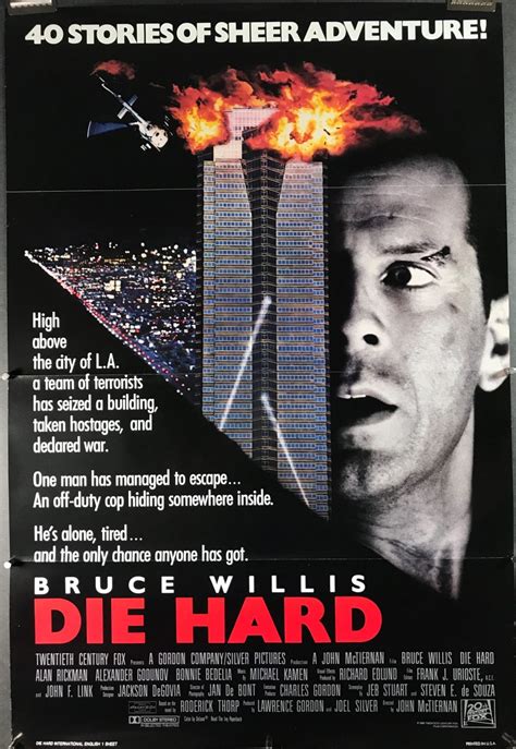 DIE HARD, Original Vintage Bruce Willis Action Movie Poster - Original ...